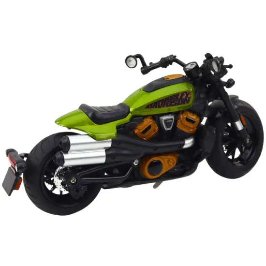 Chopper juodas/žalias metelinis motociklas Žaisliniai motociklai
