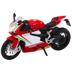 Sportinis metalinis raudonas/baltas motociklas