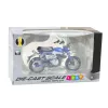 Retro klasikinis mėlynas metalinis motociklas Žaisliniai motociklai