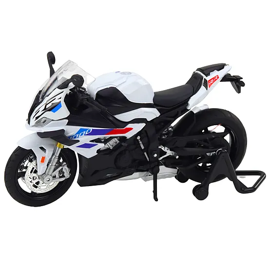 Metalinis baltas sportinis motociklas Žaisliniai motociklai