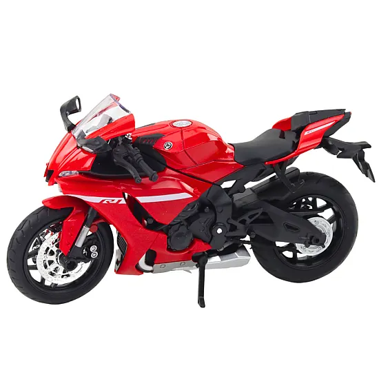 Metalinis raudonas sportinis motociklas Žaisliniai motociklai