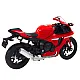 Metalinis raudonas sportinis motociklas Žaisliniai motociklai