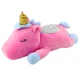 Pliušinis rožinis vienaragis su projektoriumi ir lopšinėmis Kūdikiams