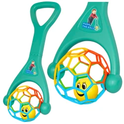 Turkio spalvos stumiamas žaislas su kamuoliuku