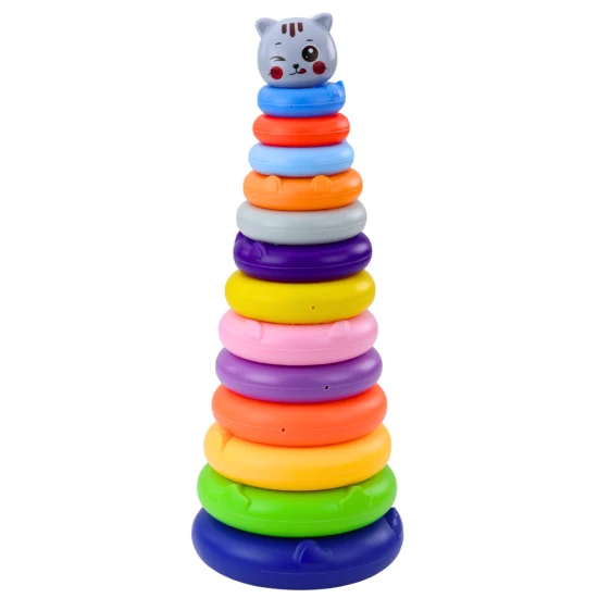 Piramidės formos bokštelis „Kitten Gray“ Kūdikiams