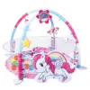 Kūdikių žaidimų kilimėlis su kamuoliukų baseinu 3in1 „Unicorn Pink“ Kūdikiams