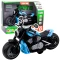 Akumuliatoriumi valdomas mėlynas motociklas