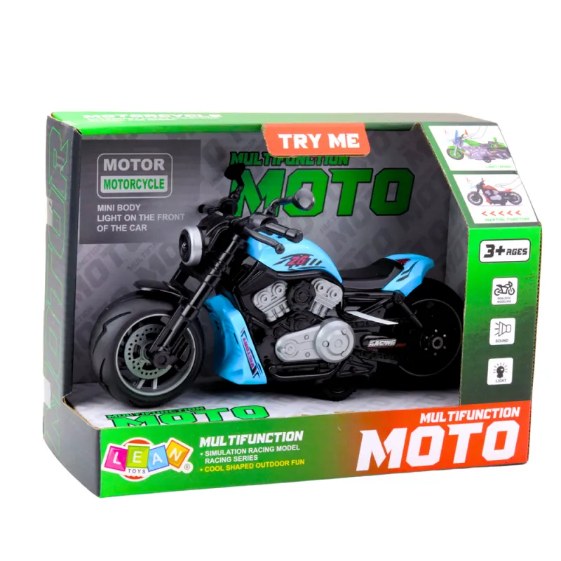 Akumuliatoriumi valdomas mėlynas motociklas Žaisliniai motociklai