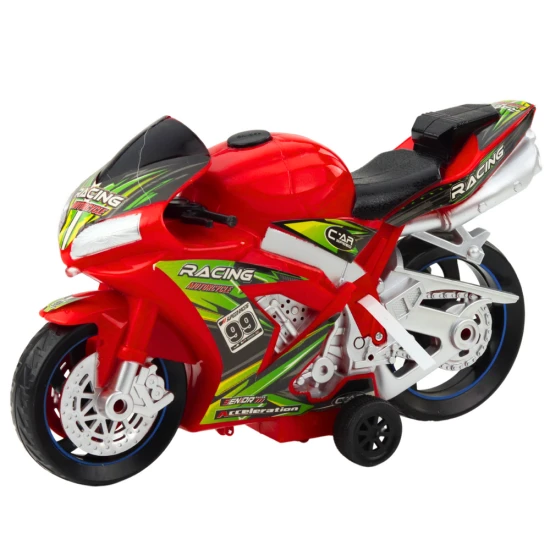 Lenktyninis raudonas motociklas Žaisliniai motociklai