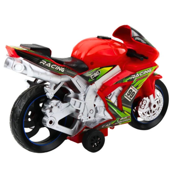 Lenktyninis raudonas motociklas Žaisliniai motociklai