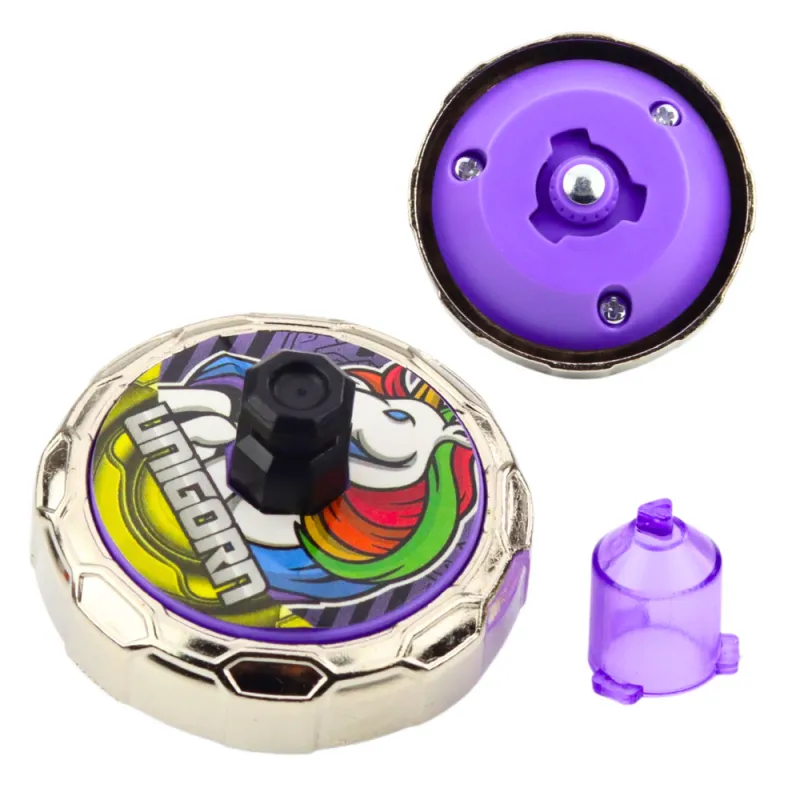 Violetinis skraidantis diskas Unicorn Spinner Launcher rinkinys Stalo ir sporto žaidimai