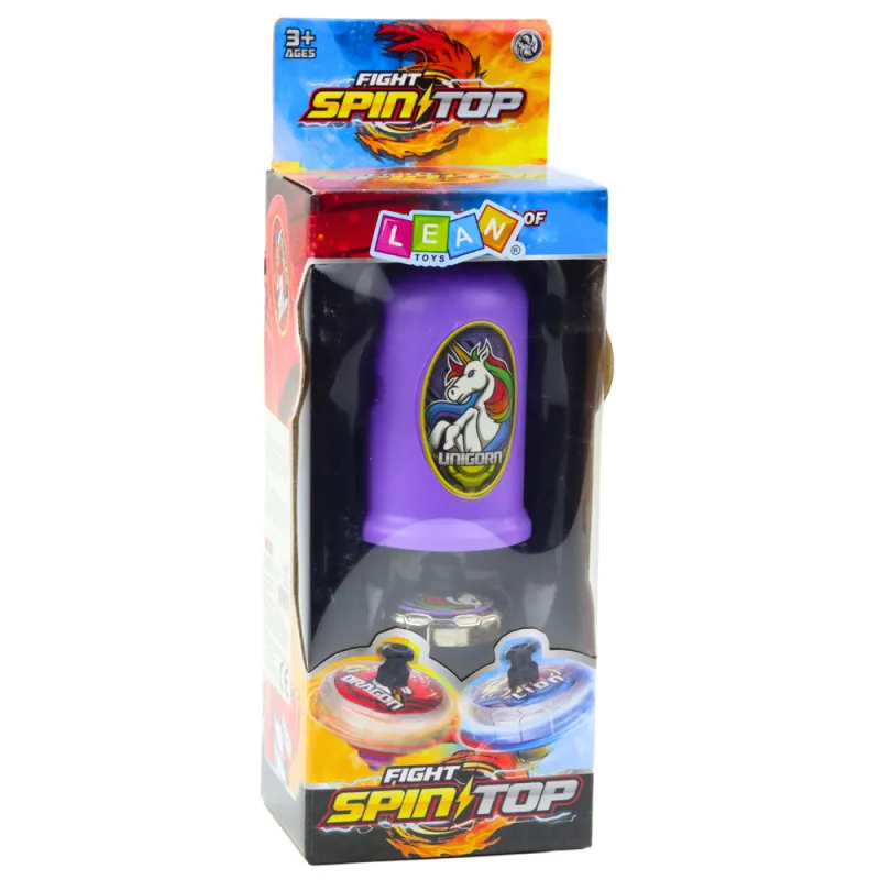 Violetinis skraidantis diskas Unicorn Spinner Launcher rinkinys Stalo ir sporto žaidimai