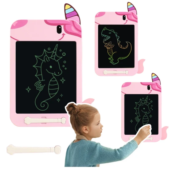 Rožinė rašymo lentelė su žymekliu Vienaragis Magnetinės lentos ir magnetai