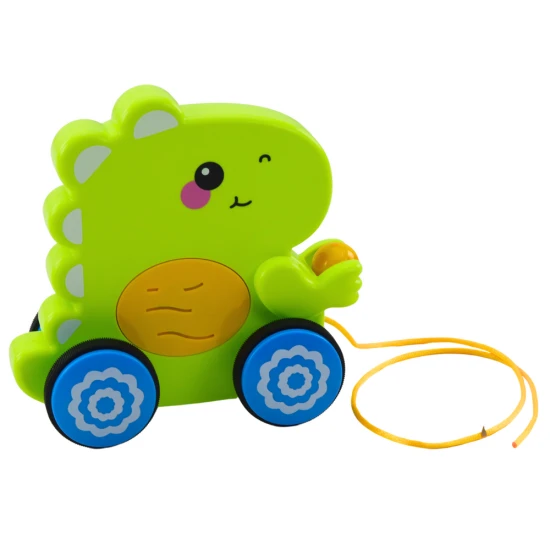 Žalias dinozauras su virvele Kūdikiams