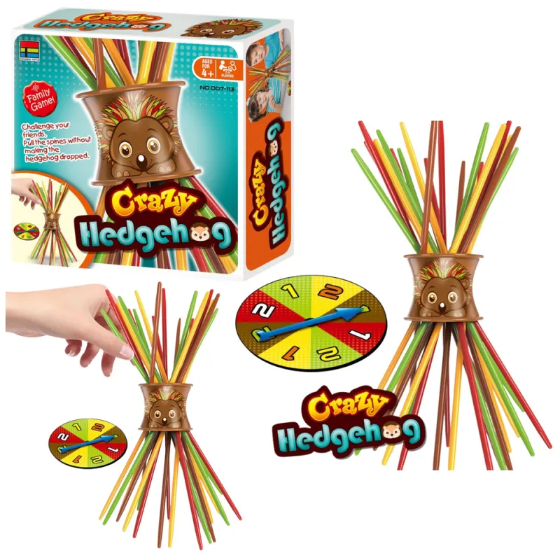 Šeimos arkadinis žaidimas Crazy Hedgehog Checkers Shield Stalo ir sporto žaidimai