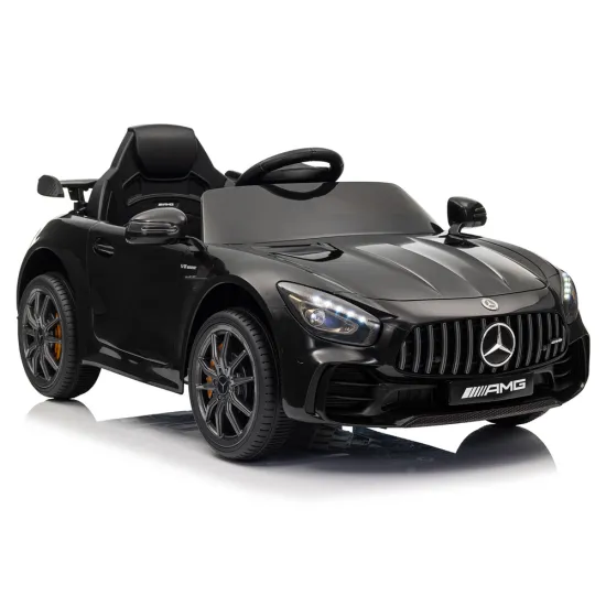 Juodas Mercedes GTR akumuliatorinis automobilis