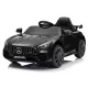 Juodas Mercedes GTR akumuliatorinis automobilis