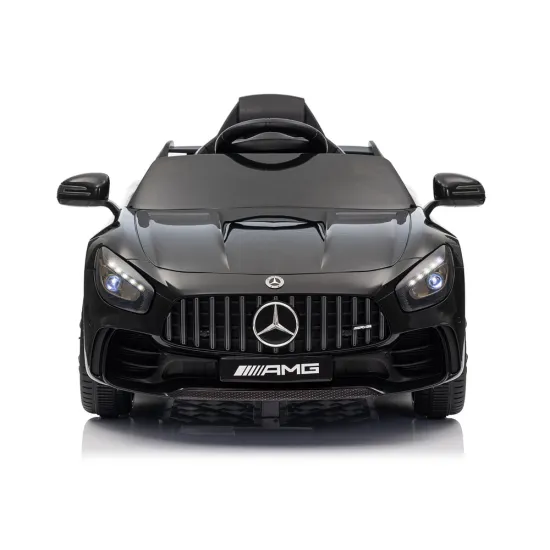 Juodas Mercedes GTR akumuliatorinis automobilis