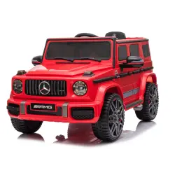 Raudonas Mercedes G63 akumuliatorinis automobilis