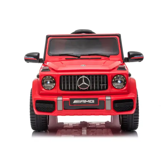 Raudonas Mercedes G63 akumuliatorinis automobilis