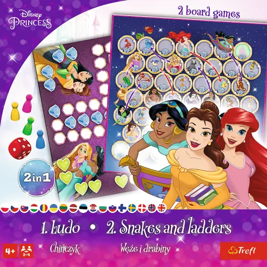 Žaidimas 2in1 Disney Princess Trefl 02418 Stalo ir sporto žaidimai
