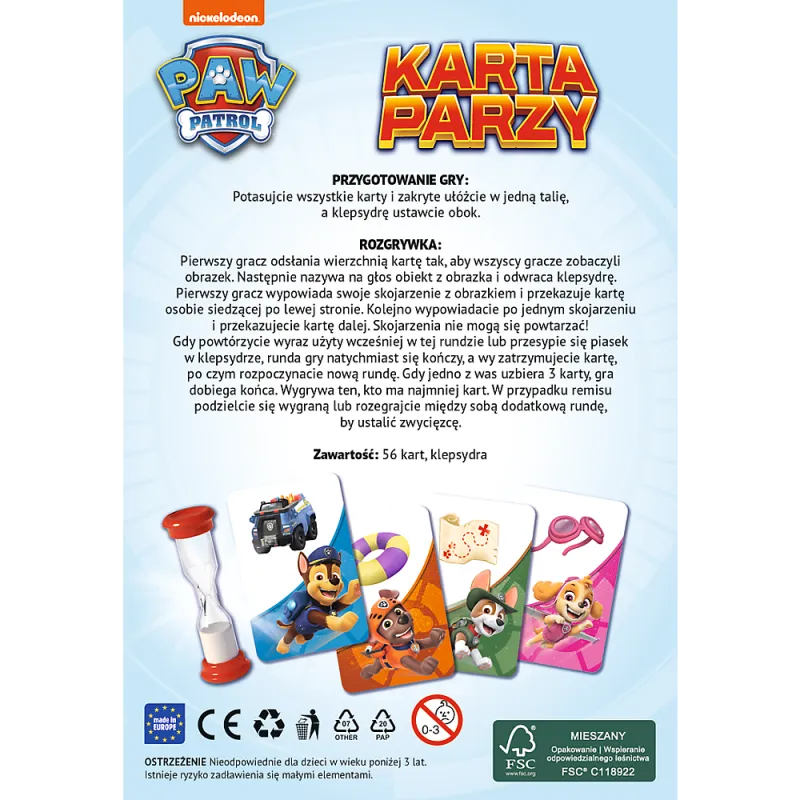 Paw Patrol kortų žaidimas poromis Trefl 02691 Stalo ir sporto žaidimai