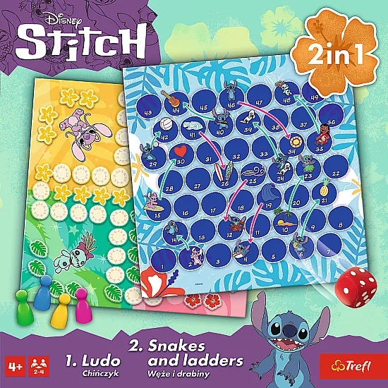 Žaidimas 2in1 Lilo ir Stitch Trefl 02656 Stalo ir sporto žaidimai