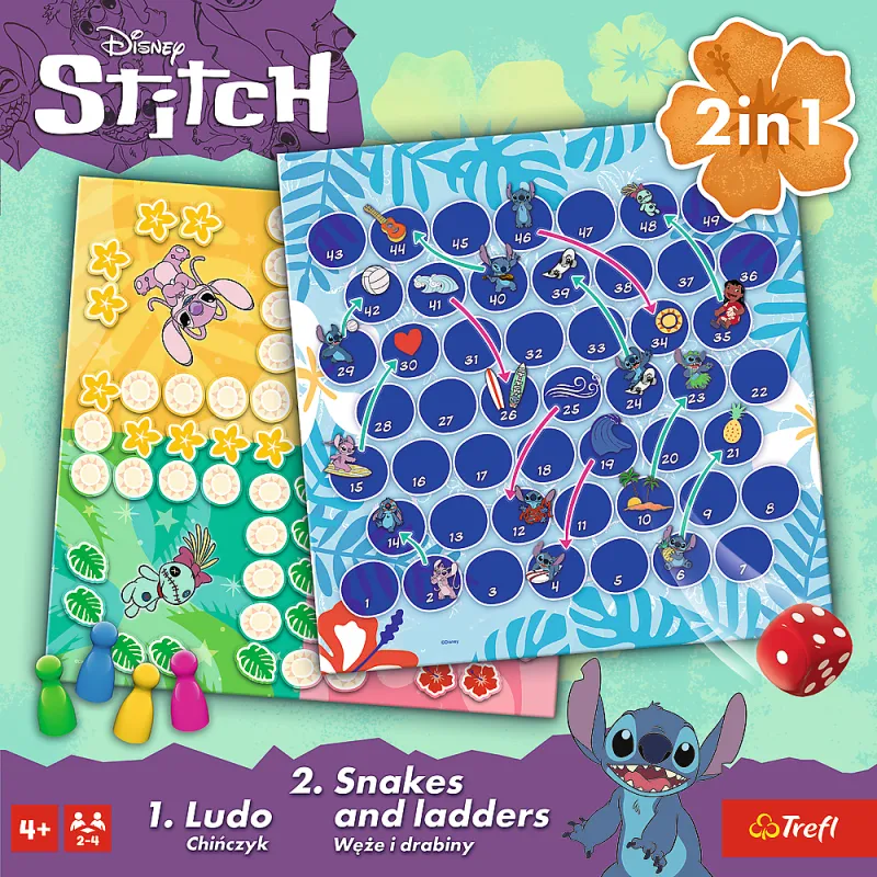 Žaidimas 2in1 Lilo ir Stitch Trefl 02656 Stalo ir sporto žaidimai