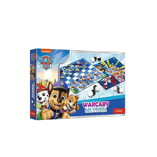 Paw Patrol Checkers and Mill Game Trefl 02798 Stalo ir sporto žaidimai