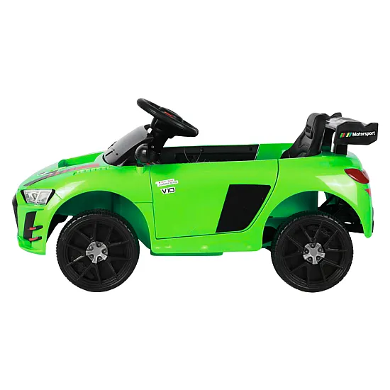Žalias akumuliatorinis automobilis