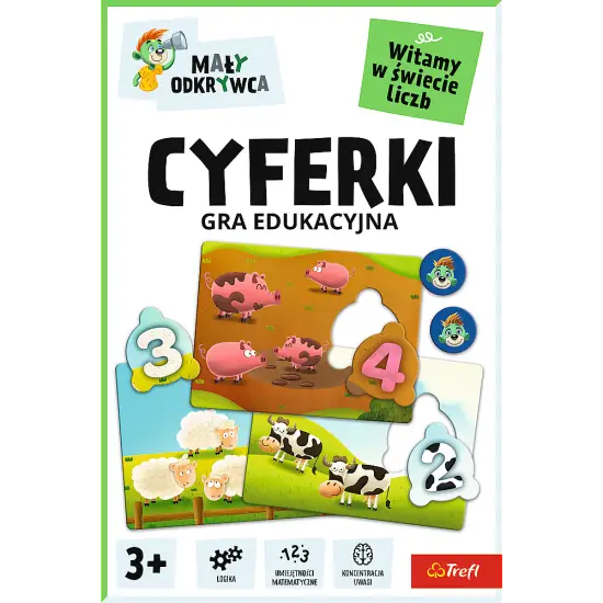 Edukacinis žaidimas vaikams Skaičiai Mažasis tyrinėtojas Trefl 02810 Stalo ir sporto žaidimai