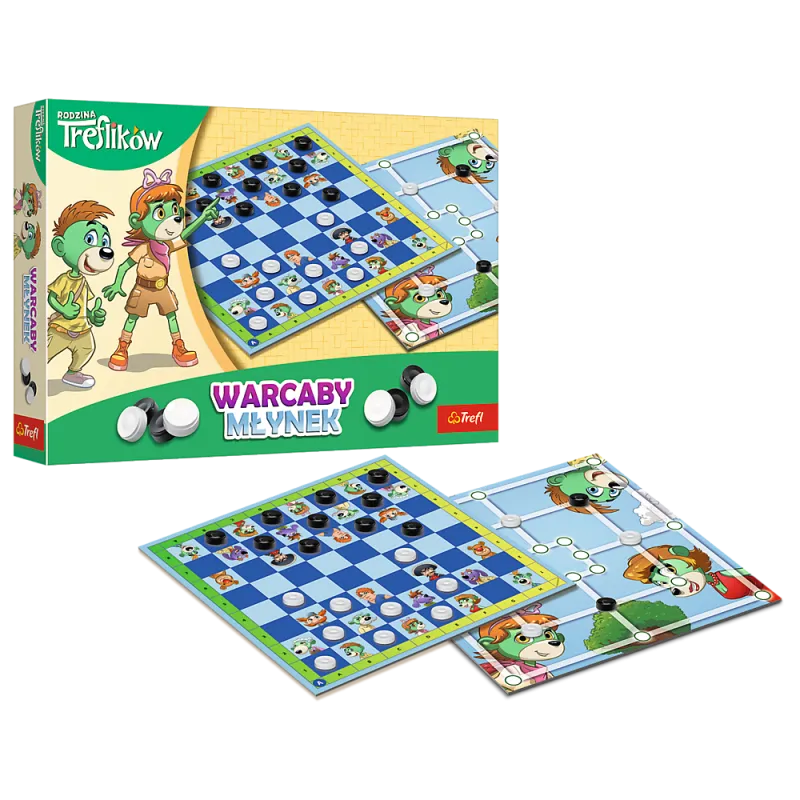 GRY – Warcaby i młyn Trefl Family Trefl 02658 Gry planszowe i sportowe
