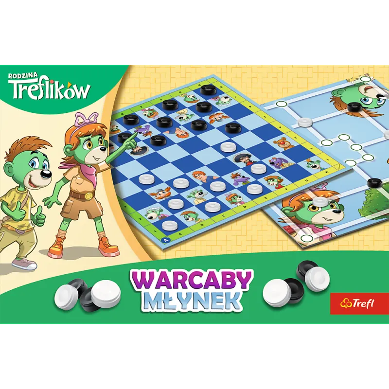 GRY – Warcaby i młyn Trefl Family Trefl 02658 Gry planszowe i sportowe