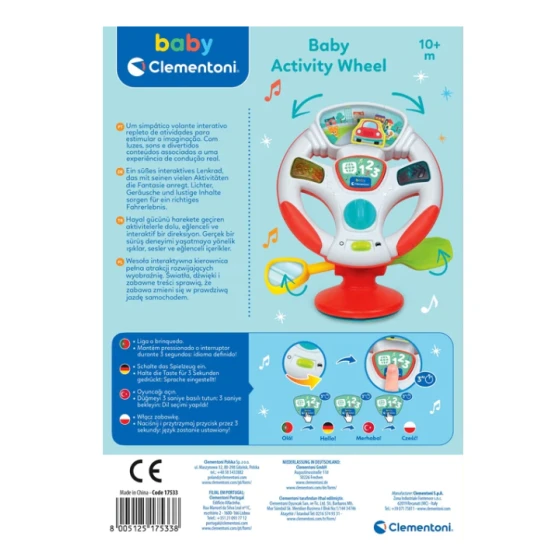 Interaktyvus kalbantis elektroninis vairas, lenkų ir vokiečių kalbomis Clementoni 17533 Kūdikiams