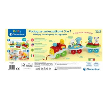 Interactive Animal Train in Polish Clementoni 50802 For babies