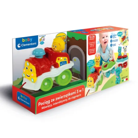 Interactive Animal Train in Polish Clementoni 50802 For babies