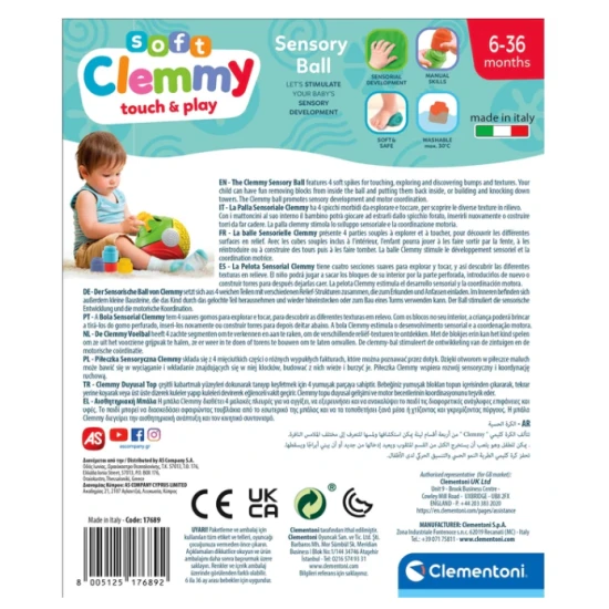 Sensorinis kamuoliukas kamuolys Clementoni 17689 Kūdikiams