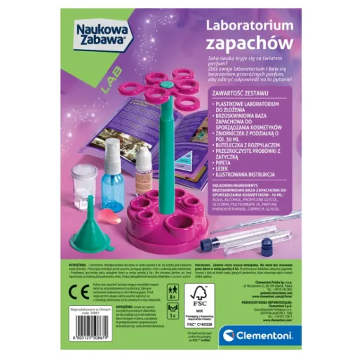 Mokslinis kvepalų laboratorijos rinkinys Clementoni 50867 lenkų kalba