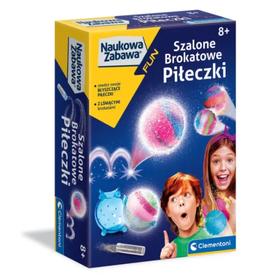 Mokslinis žaidimas mini laboratorija Crazy Glitter Balls Clementoni 50702