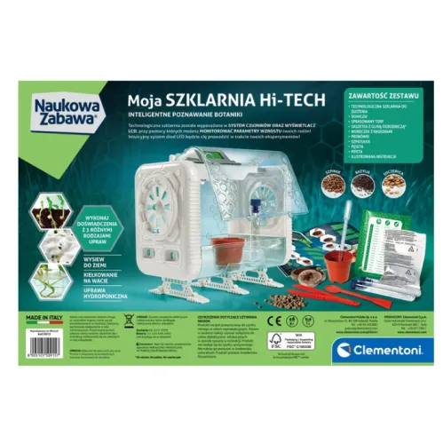HI-TECH šiltnamio laboratorija eksperimentai lenkų kalba Clementoni 50915