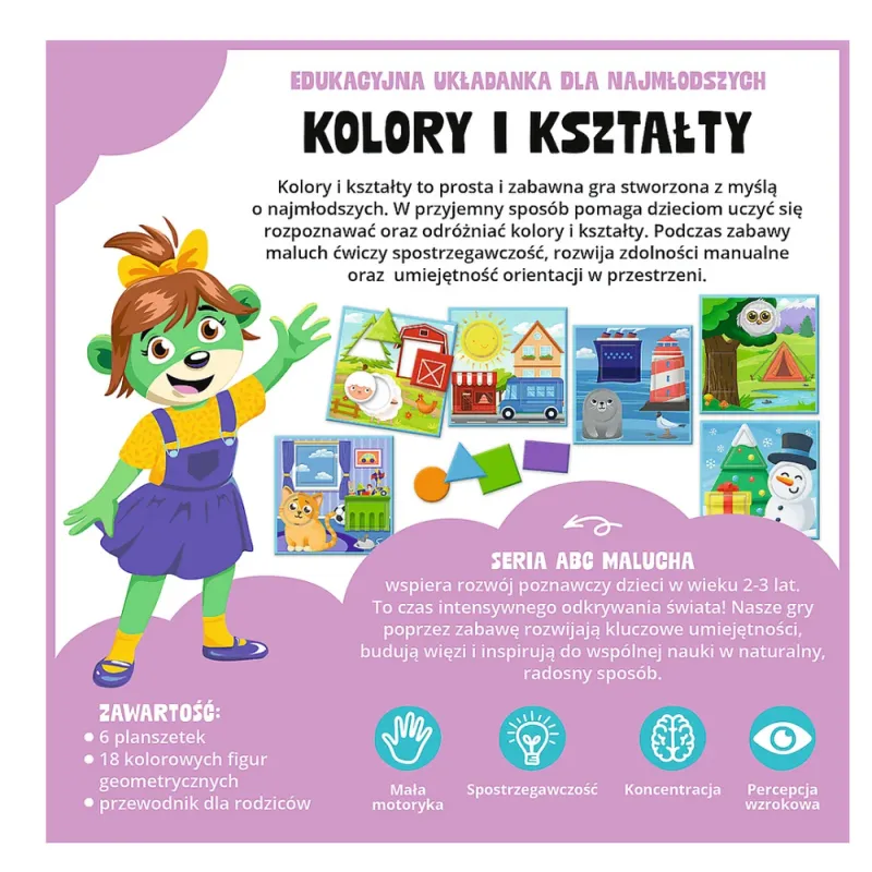 Gra edukacyjna Kolory i kształty ABC dla dzieci 02904 Gry planszowe i sportowe