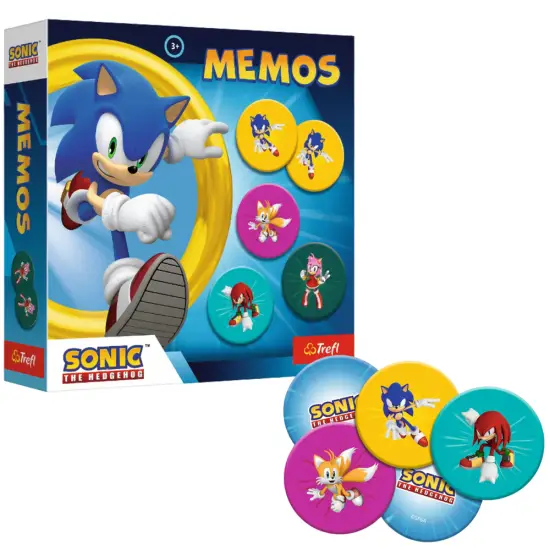 Vaikų atminties žaidimas Memos Sonic The Hedgehog Trefl 02897 Stalo ir sporto žaidimai