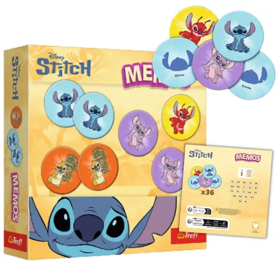 Atminties žaidimas vaikams Memos Lilo and Stitch Stalo ir sporto žaidimai