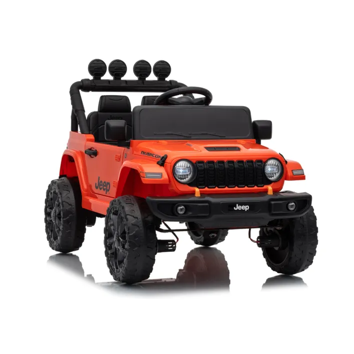 Elektrinė mašinėlė vaikams Jeep Rubicon DK-JWR558, oranžinė
