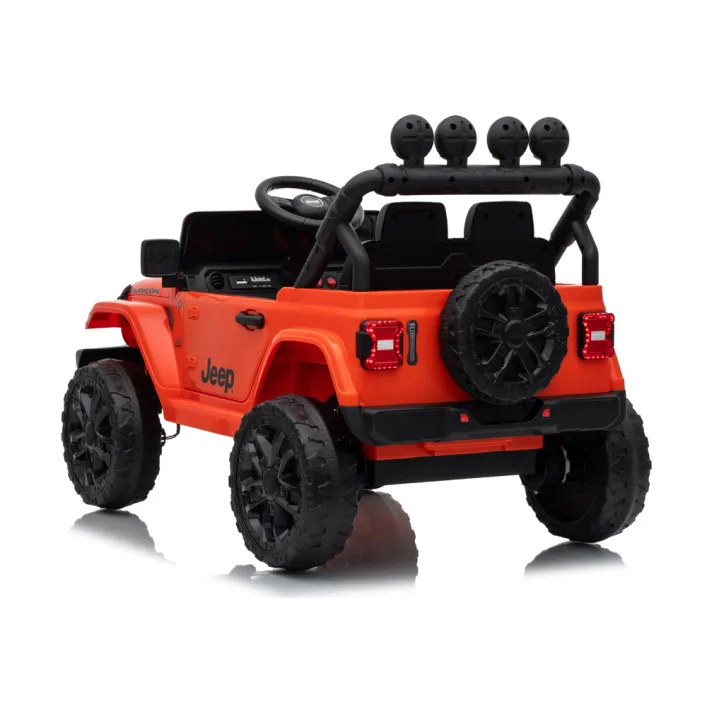 Elektrinė mašinėlė vaikams Jeep Rubicon DK-JWR558, oranžinė