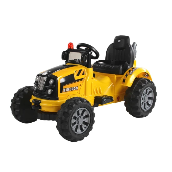 JS328D akumuliatorinis geltonas traktorius Elektrinės mašinėlės vaikams