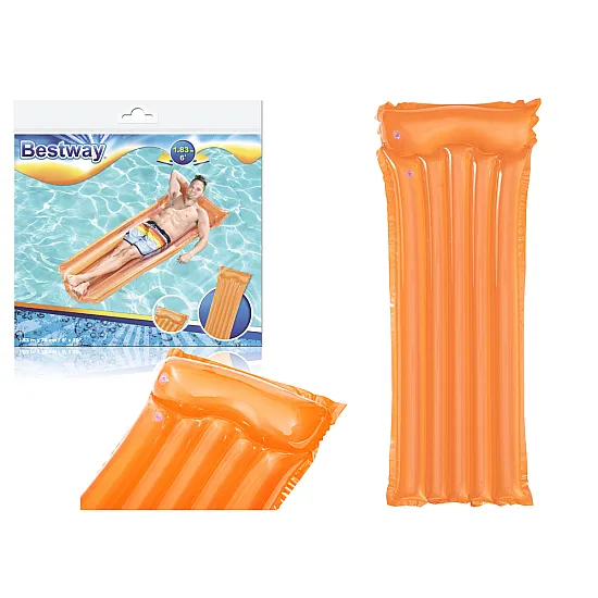 Plaukimo pripučiamas oranžinis čiužinys 183 x 76 cm Bestway 44013