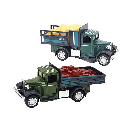 Aluminum delivery car with opening doors, lights and sounds Žaisliniai automobiliai