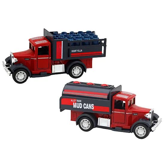 Aluminum delivery car with opening doors, lights and sounds Žaisliniai automobiliai