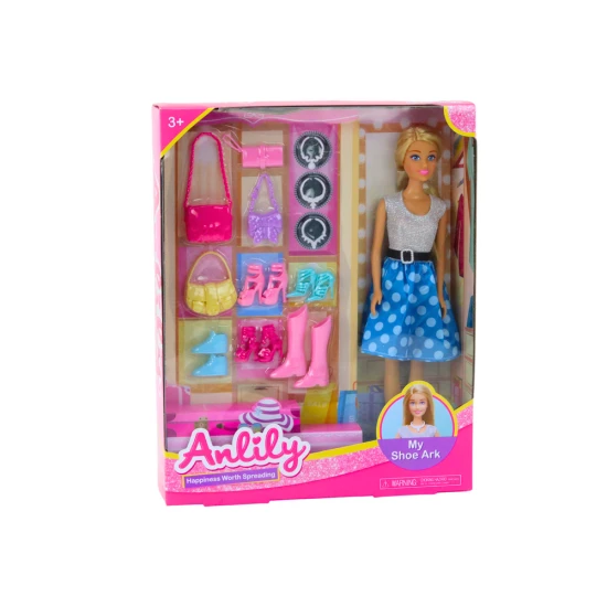 Anlily lėlės rinkinys su drabužiais ir aksesuarais Muzikos instrumentai